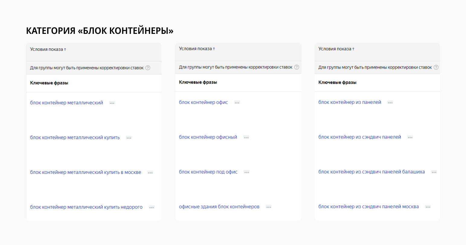 группа блок контейнеры
